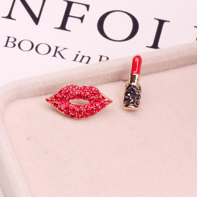 Cercei moderni de dama in roz si rosu