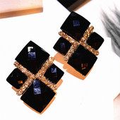 Cercei eleganti de dama in trei culori