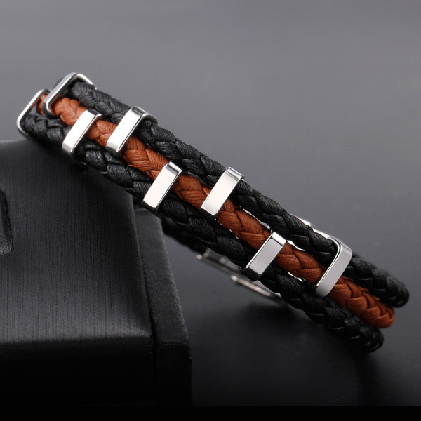 Brățară de zi cu zi pentru bărbați în două culori