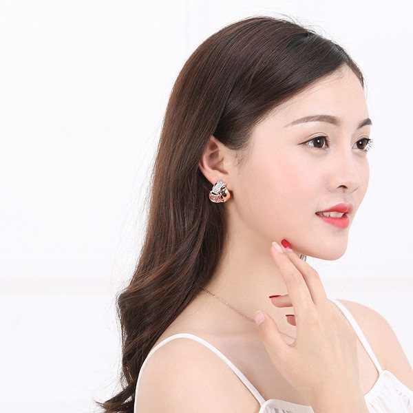 Alkalmi női fülbevaló brokáttal, három színben