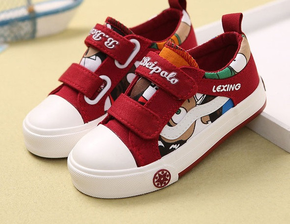 Pantofi casual pentru copii pentru baieti cu autocolante si aplicatie colorata