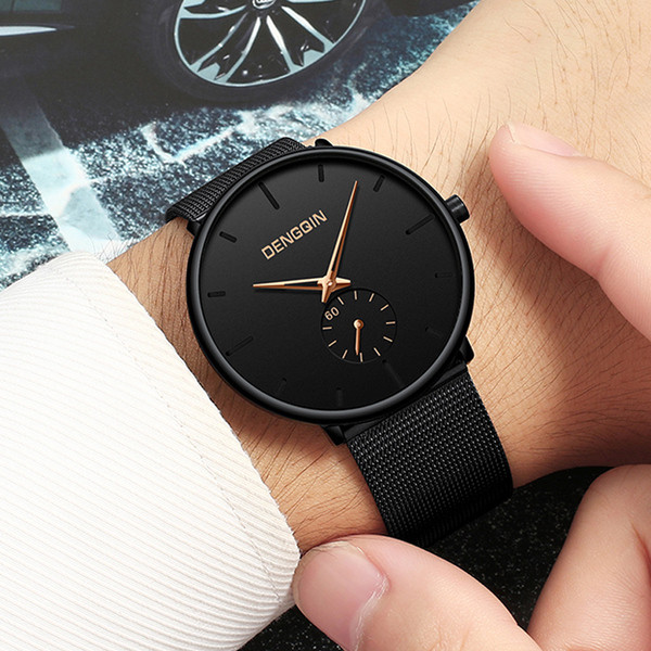 Ceas de bărbați elegant ultra subțire în două culori