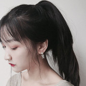 Cercei de damă din aur în formă de os de hering