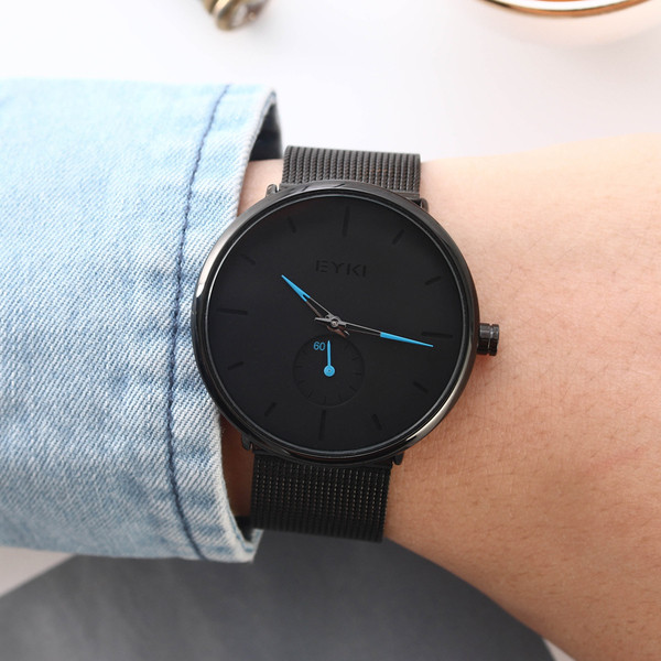 Ceas elegant pentru bărbați, rezistent la apă, în trei culori