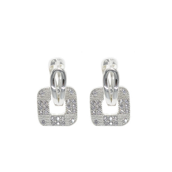 Cercei de dama in doua culori cu pietre