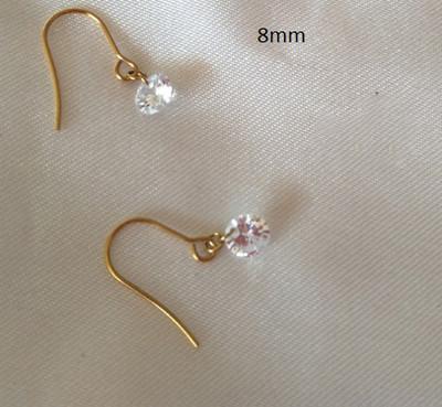 Дамски обеци с камък в два размера