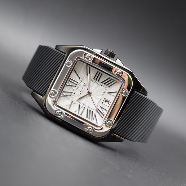 Ceas patrat elegant pentru barbati in mai multe culori