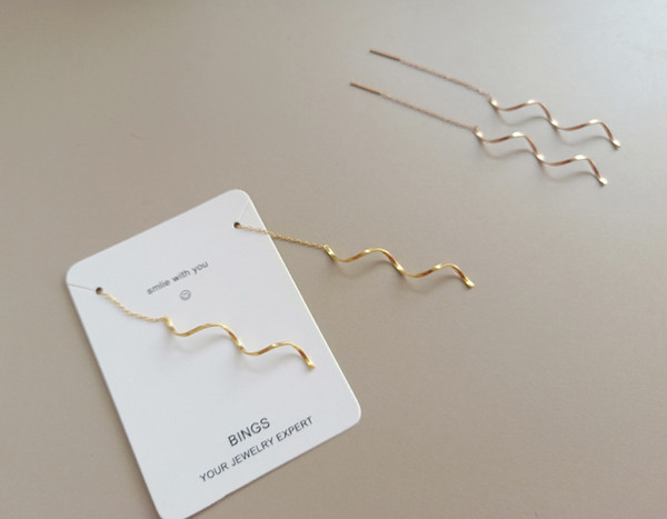 Hosszú fülbevaló két színben