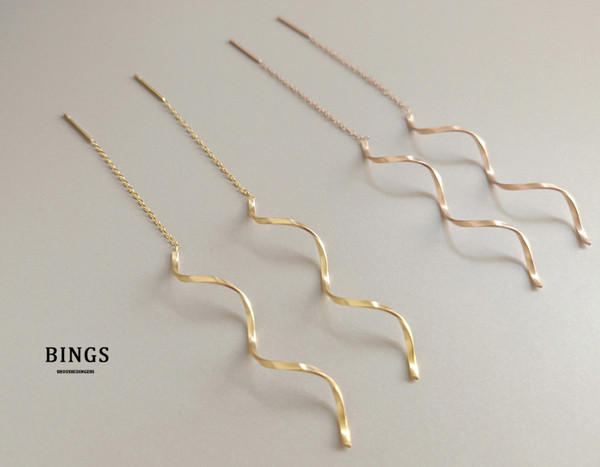 Hosszú fülbevaló két színben