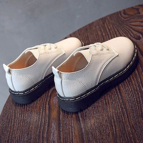 Pantofi moderni pentru copii pentru baieti si fete din piele ecologica cu sireturi in doua culori