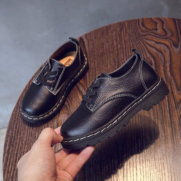 Pantofi moderni pentru copii pentru baieti si fete din piele ecologica cu sireturi in doua culori