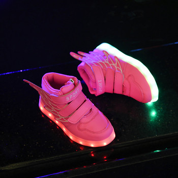 Φωτιζόμενα αθλητικά παπούτσια για κορίτσια και αγόρια με τρισδιάστατο στοιχείο σε διάφορα χρώματα