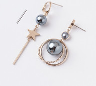 Stílusos női fülbevaló gyöngyökkel, két színben