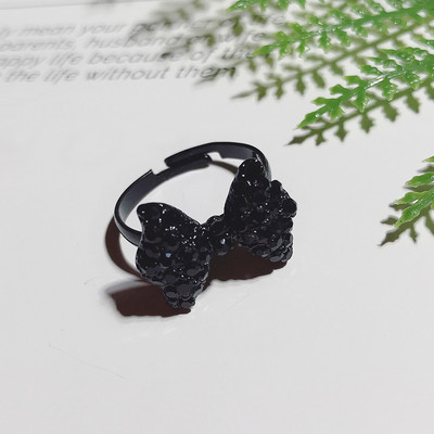 Inel de dama de culoare neagra - Panglica