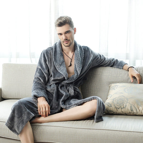 Halat de baie lung pentru barbati si femei in mai multe culori