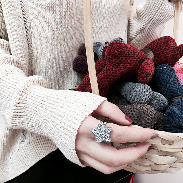 Női gyűrű több színben - Csillag