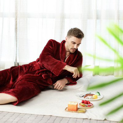 Дълъг мек халат в няколко цвята за мъже и жени