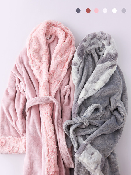 Дълъг мек халат в няколко цвята за мъже и жени