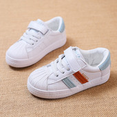 Tenisi casual pentru copii pentru baieti si fete cu autocolante in alb