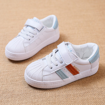 Tenisi casual pentru copii pentru baieti si fete cu autocolante in alb