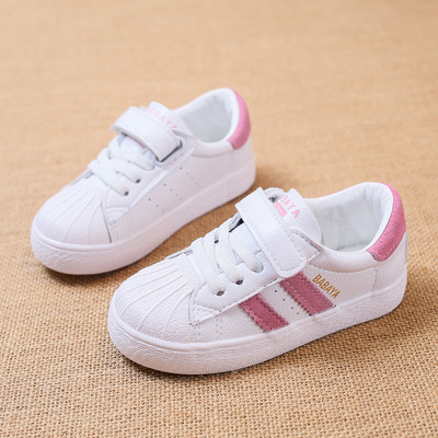 Tenisi casual pentru copii pentru baieti si fete cu autocolante in alb