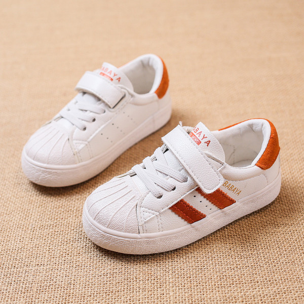 Tenisi casual pentru copii pentru baieti si fete cu autocolante in alb