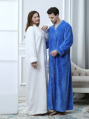 Halat de baie lung și gros cu fermoar în mai multe culori