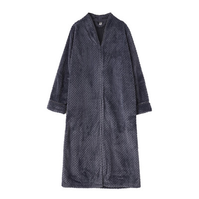 Halat de baie lung și gros cu fermoar în mai multe culori