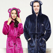 Halat de baie in mai multe culori cu elemente 3D pe gluga - doua modele