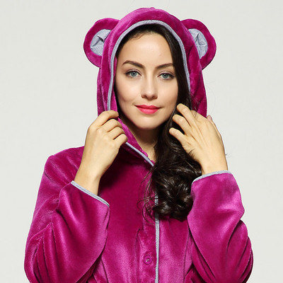 Halat de baie in mai multe culori cu elemente 3D pe gluga - doua modele