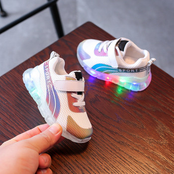 Παιδικά φωτιστικά πάνινα παπούτσια για κορίτσια και αγόρια