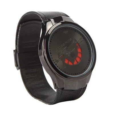 Ceas modern pentru bărbați, luminos, de culoare neagră