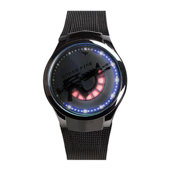 Ceas modern pentru bărbați, luminos, de culoare neagră