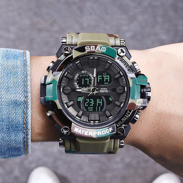 Ceas de camuflaj pentru bărbați, rezistent la apă, în mai multe culori