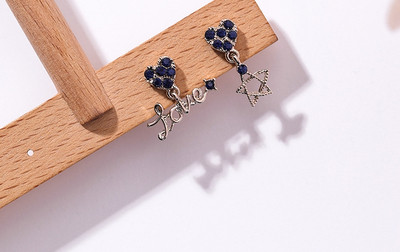 Ежедневни дамски обеци с камъни