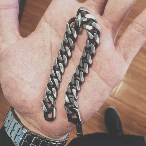 Bratara barbateasca din otel in mai multe culori