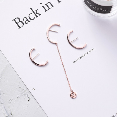 Дамски обеци в два цвята с висящ елемент