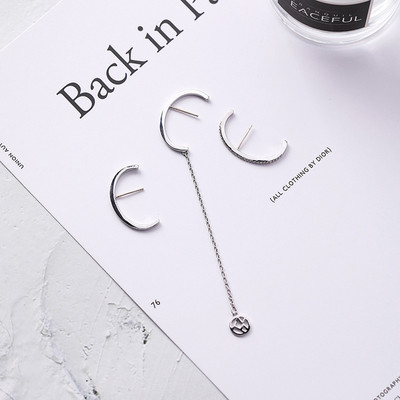 Дамски обеци в два цвята с висящ елемент