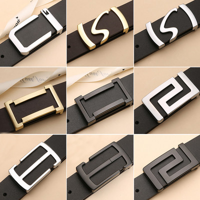 Modern men`s belt in black - several models