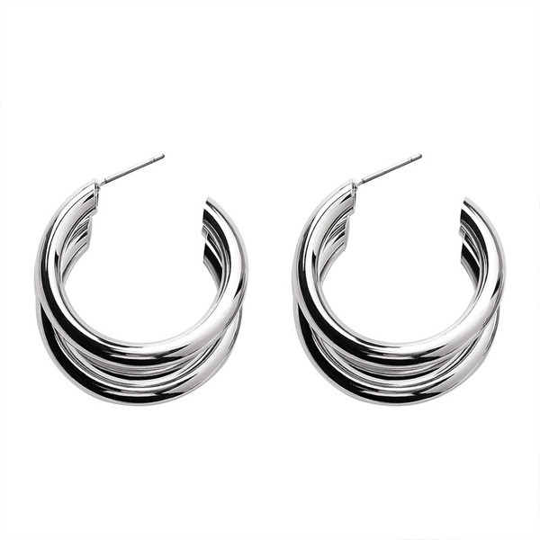 Cercei casual dama in doua nuante