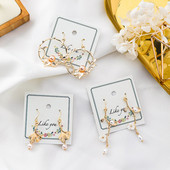 Cercei casual dama cu elemente florale