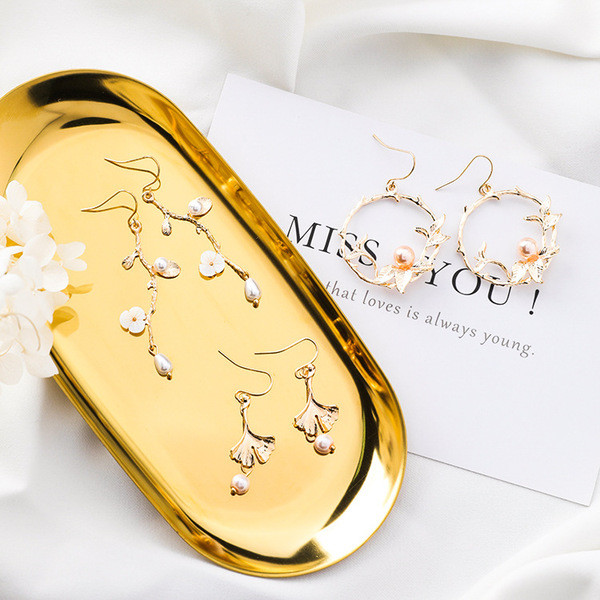 Cercei casual dama cu elemente florale