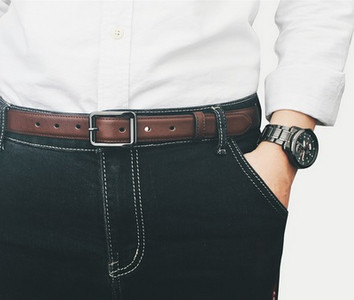 Napi bőr férfi öv három színben vagy két modellben