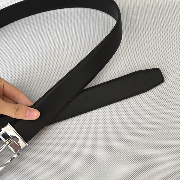 Ежедневен мъжки черен колан от еко кожа