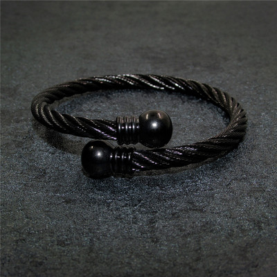 Alkalmi férfi karkötő fekete színben