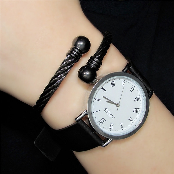 Alkalmi férfi karkötő fekete színben