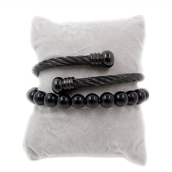 Alkalmi férfi karkötő fekete színben