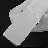 Elegáns férfi öv fekete-fehér színben, csattal