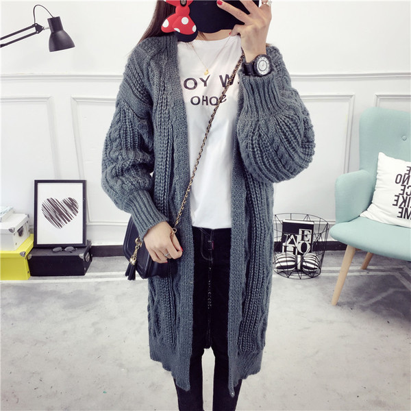 Дамска жилетка широк модел с ръкав тип фенер в три цвята