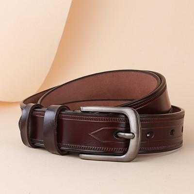 Мъжки ретро кожен колан в няколко цвята